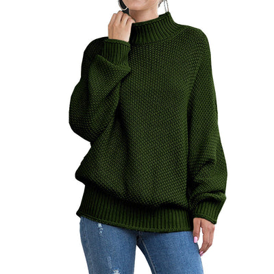 Turtleneck Snitted Sweater For Women