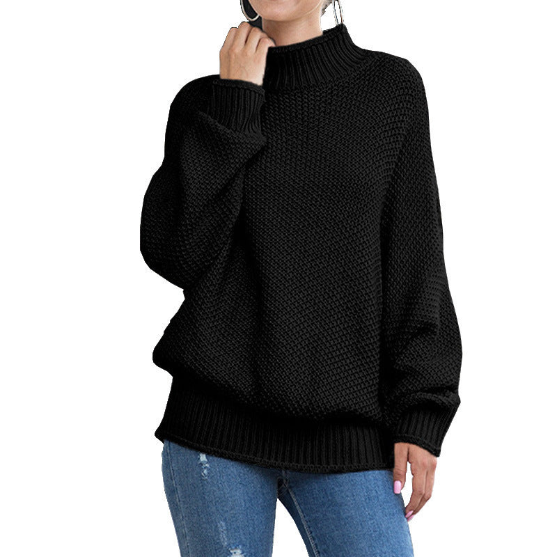 Turtleneck Snitted Sweater For Women