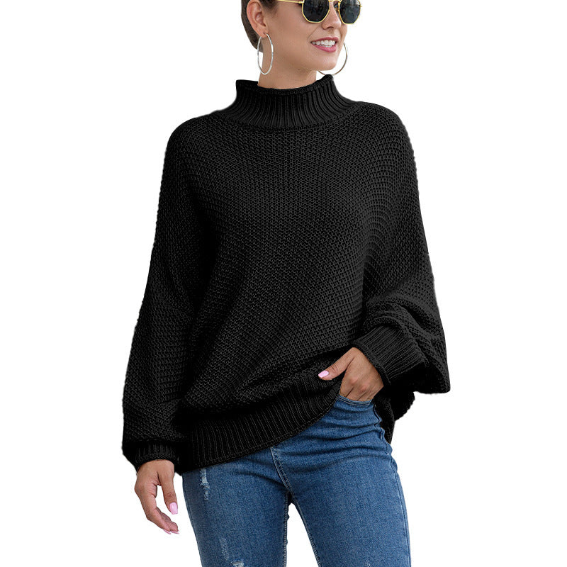 Turtleneck Snitted Sweater For Women