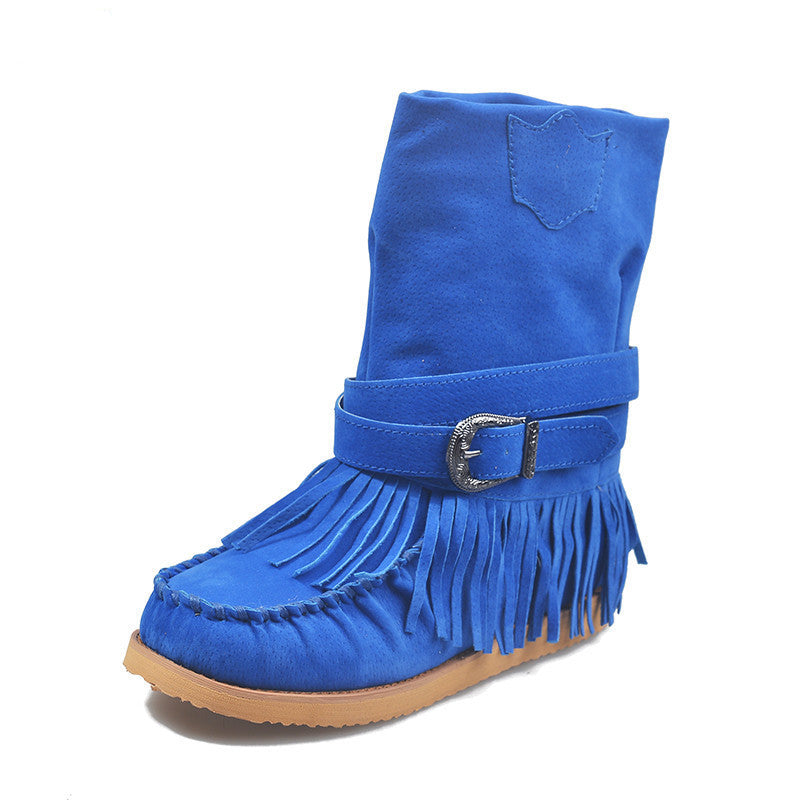 Fringe Middle Boots Women